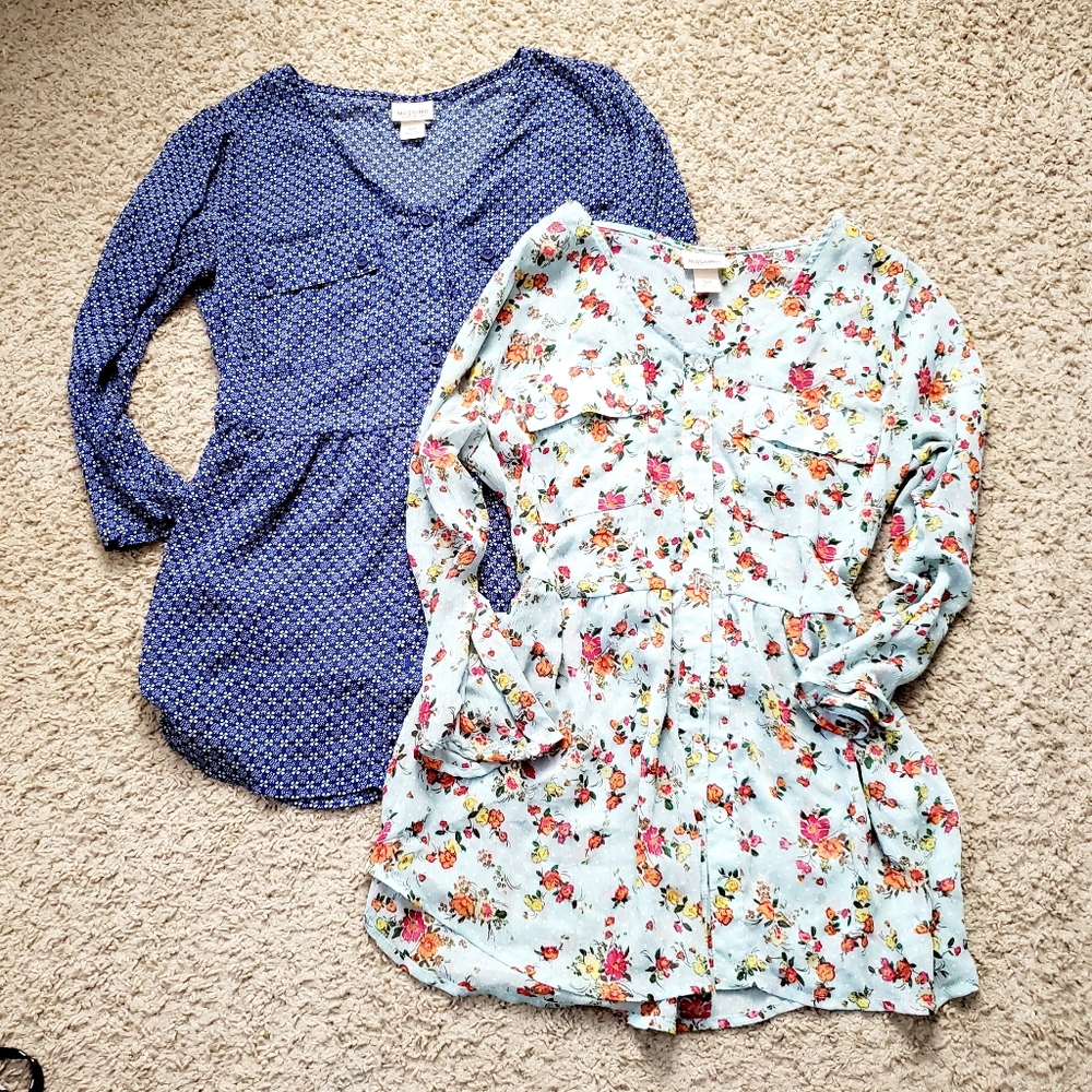 3 baby doll sheer blouses